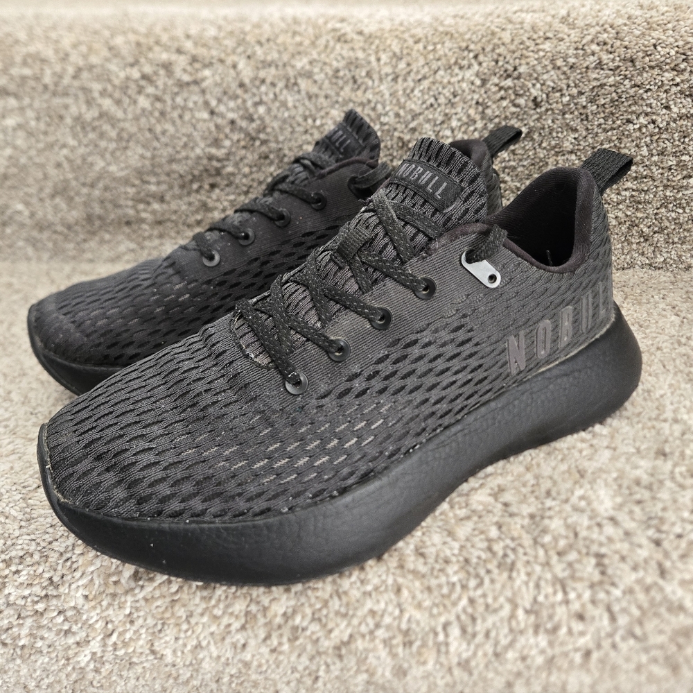 NoBull Runners Black Iridescent Knit Sneakers Mens Size 11